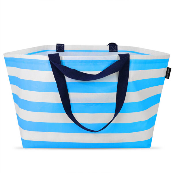 Light Blue Stripes Oversize Tote Bag