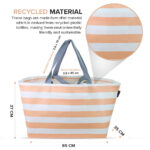 Peach Stripes Oversize Tote Bag - Image 4