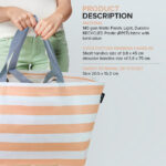 Peach Stripes Oversize Tote Bag - Image 5