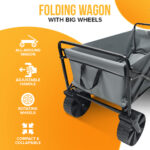 Foldable Beach Wagon Trolley with Big Wheels - Image 7