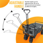 Foldable Beach Wagon Trolley with Big Wheels - Image 5