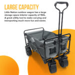 Foldable Beach Wagon Trolley with Big Wheels - Image 6