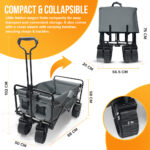 Foldable Beach Wagon Trolley with Big Wheels - Image 3