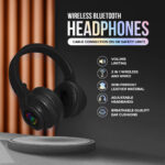 Wireless Bluetooth Headphones (95 db safety limit) BLACK - Image 2