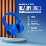 Wireless Bluetooth Headphones (95 db safety limit) BLUE - Image 2