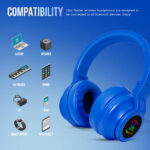 Wireless Bluetooth Headphones (95 db safety limit) BLUE - Image 6