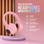 Wireless Bluetooth Headphones (95 db safety limit) PINK - Image 2