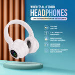 Wireless Bluetooth Headphones (95 db safety limit) WHITE - Image 2