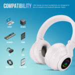 Wireless Bluetooth Headphones (95 db safety limit) WHITE - Image 6