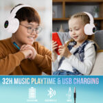 Wireless Bluetooth Headphones (95 db safety limit) WHITE - Image 7