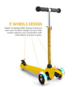 3 Wheel Scooter - Yellow - Image 8