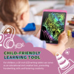 Lcd 10 Inch writing tablet - Pink - Image 3