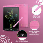 Lcd 10 Inch writing tablet - Pink - Image 4