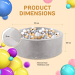Light Grey Foam Ball Pit Deluxe (balls not included) - Image 2