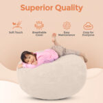 Foam Bean Bag (Beige) - Image 8