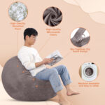 Foam Bean Bag (Grey) - Image 7
