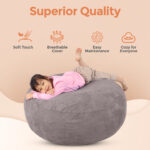 Foam Bean Bag (Grey) - Image 8