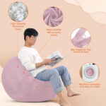 Foam Bean Bag (Light Mauve) - Image 7
