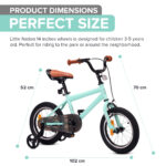 Little Nation 14" Pedal Bike – Green, Black - Image 5