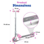 Folding Kids Scooter - Pink - Image 4