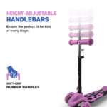 Folding 3 Wheel Scooter - Pink - Image 4