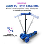 Folding 3 Wheel Scooter - Pink - Image 6